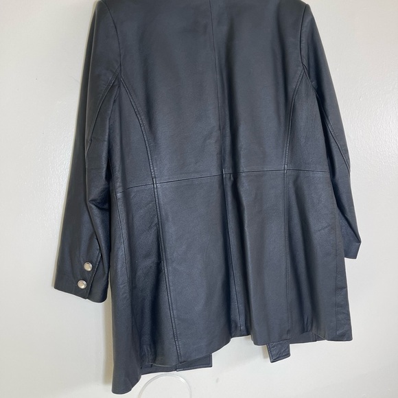 Vintage Newport News Leather Jacket black size 14W - Picture 6 of 8